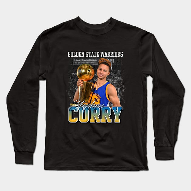 Steph Curry Golden State Warriors Long Sleeve T-Shirt by capricorn